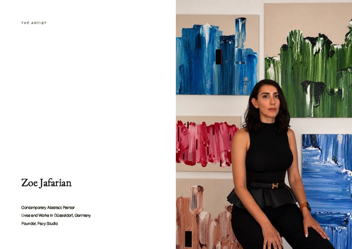 Zoe Jafarian in her Düsseldorf studio